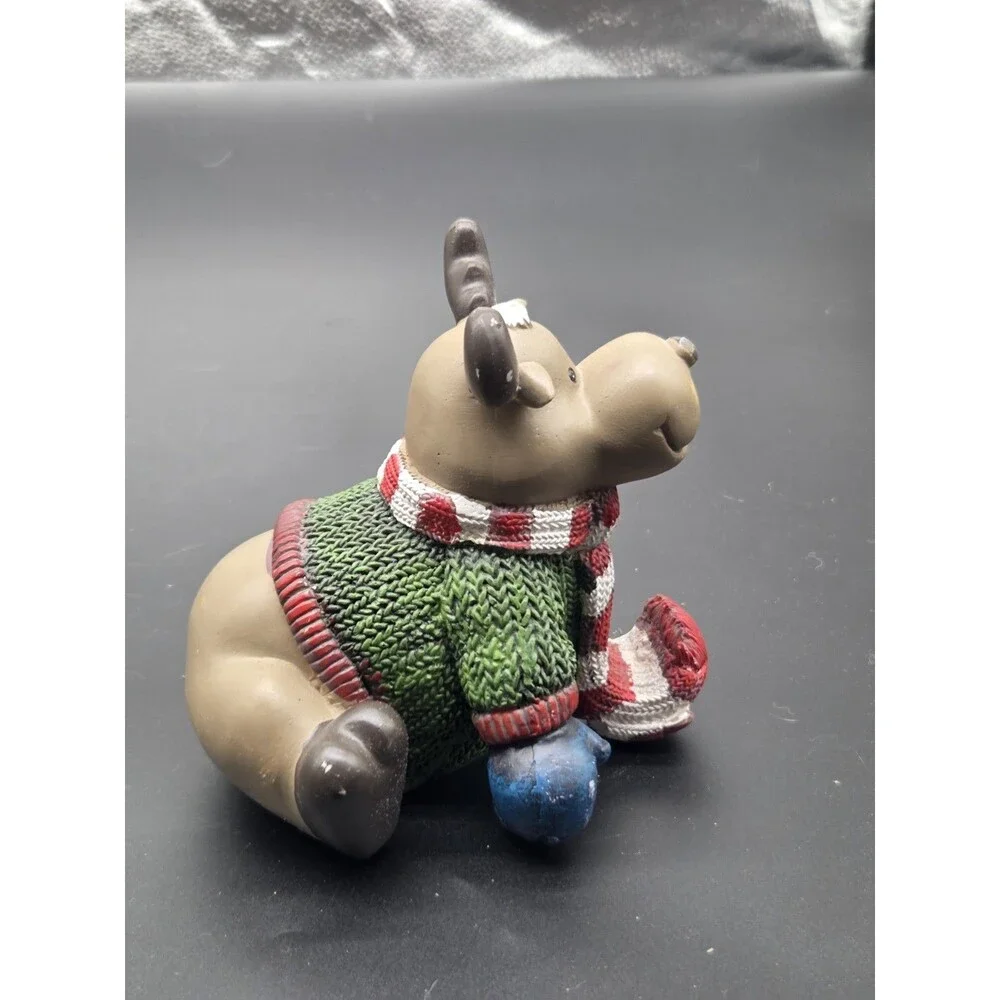Holiday Moose Figural Christmas Stocking Hanger